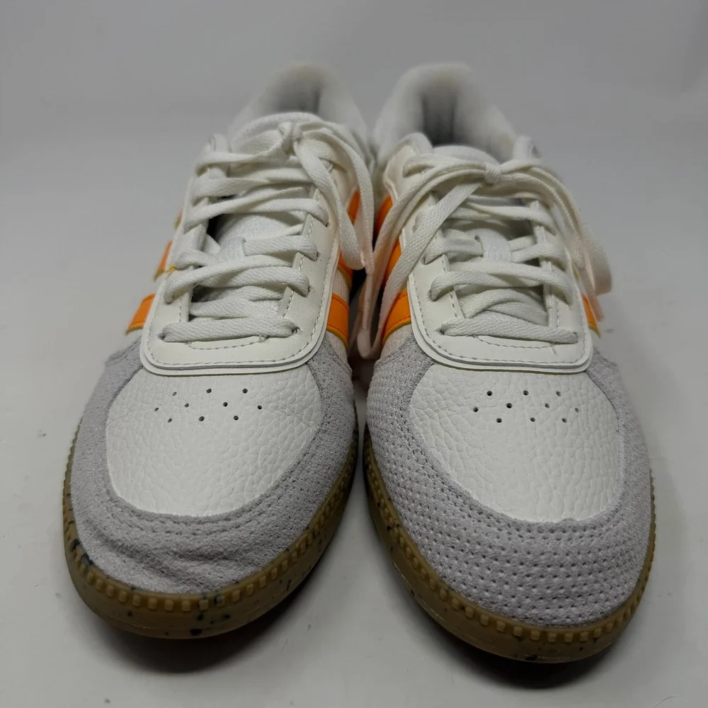 Adidas Sneakers Mens 9.5 IH7753 White Orange Snakeskin Texture Gum Sole EUC